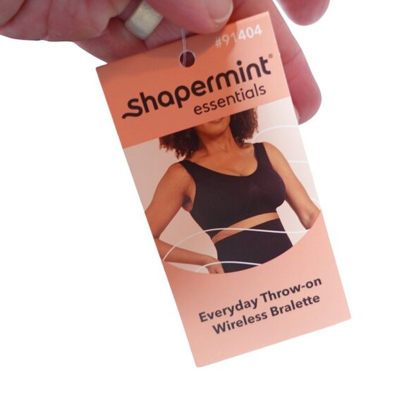 NWT Shapermint Truekind Everyday Throw-on Wireless Bralette Sz M Black 91404 - Picture 4 of 7
